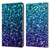 PLdesign Glitter Sparkles Aqua Blue Leather Book Wallet Case Cover For Amazon Fire HD 10 / Plus 2021