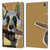 Michel Keck Dogs 3 German Shepherd Leather Book Wallet Case Cover For Amazon Fire Max 11 2023
