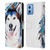 Pixie Cold Animals Husky Leather Book Wallet Case Cover For Motorola Moto G54 5G