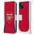 Arsenal FC 2024/25 Crest Kit Home Leather Book Wallet Case Cover For Apple iPhone 15 Plus