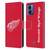 NHL Detroit Red Wings Plain Leather Book Wallet Case Cover For Motorola Moto G14