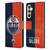 NHL Edmonton Oilers Half Distressed Leather Book Wallet Case Cover For Samsung Galaxy S23 FE 5G