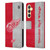 NHL Detroit Red Wings Half Distressed Leather Book Wallet Case Cover For Samsung Galaxy S23 FE 5G