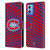 NHL Montreal Canadiens Net Pattern Leather Book Wallet Case Cover For Motorola Moto G54 5G