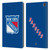 NHL New York Rangers Plain Leather Book Wallet Case Cover For Amazon Fire Max 11 2023