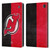 NHL New Jersey Devils Half Distressed Leather Book Wallet Case Cover For Amazon Fire 7 2022