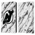 NHL New Jersey Devils Marble Leather Book Wallet Case Cover For Amazon Fire 7 2022