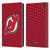 NHL New Jersey Devils Net Pattern Leather Book Wallet Case Cover For Amazon Fire 7 2022