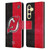 NHL New Jersey Devils Half Distressed Leather Book Wallet Case Cover For Samsung Galaxy S24 5G