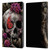 Sarah Richter Skulls Butterfly And Flowers Leather Book Wallet Case Cover For Amazon Fire Max 11 2023