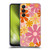 Kierkegaard Design Studio Retro Abstract Patterns Pink Orange Thulian Flowers Soft Gel Case for Samsung Galaxy A25 5G