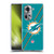 NFL Miami Dolphins Logo Stripes Soft Gel Case for OPPO Reno11