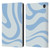 Kierkegaard Design Studio Art Blue Abstract Swirl Pattern Leather Book Wallet Case Cover For Amazon Fire 7 2022