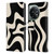 Kierkegaard Design Studio Retro Abstract Patterns Black Almond Cream Swirl Leather Book Wallet Case Cover For OnePlus 11 5G