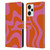 Kierkegaard Design Studio Retro Abstract Patterns Hot Pink Orange Swirl Leather Book Wallet Case Cover For Xiaomi Redmi Note 12T