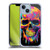 LebensArt Mix Art Rainbow Skull Soft Gel Case for Apple iPhone 14