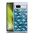 Micklyn Le Feuvre Flora And Fauna Patchwork Manta Rays in Blue Soft Gel Case for Google Pixel 7a