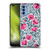 Micklyn Le Feuvre Flora And Fauna Hot Pink Block Print Poppies Soft Gel Case for OPPO Reno 4 5G
