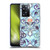 Micklyn Le Feuvre Patterns 2 Indigo Blue Art Nouveau With Peach Flowers Soft Gel Case for OPPO A57s