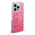PLdesign Sparkle Prints Rose Pink Soft Gel Case for Apple iPhone 15 Plus