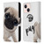 Animal Club International Faces Pug Leather Book Wallet Case Cover For Apple iPhone 13 Mini