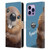 Animal Club International Faces Beaver Leather Book Wallet Case Cover For Apple iPhone 14 Pro Max