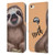 Animal Club International Faces Sloth Leather Book Wallet Case Cover For Apple iPhone 6 / iPhone 6s