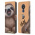 Animal Club International Faces Sloth Leather Book Wallet Case Cover For Nokia C21