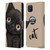 Animal Club International Faces Black Cat Leather Book Wallet Case Cover For OPPO Reno4 Z 5G