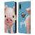 Animal Club International Faces Pig Leather Book Wallet Case Cover For Samsung Galaxy A02/M02 (2021)