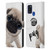 Animal Club International Faces Pug Leather Book Wallet Case Cover For Samsung Galaxy A21s (2020)