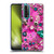 Haroulita Fancy Pattern Gemstones Hot Pink Soft Gel Case for Huawei P Smart (2021)