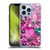 Haroulita Fancy Pattern Gemstones Hot Pink Soft Gel Case for Apple iPhone 13 Pro