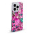 Haroulita Fancy Pattern Gemstones Hot Pink Soft Gel Case for Apple iPhone 15 Pro