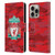 Liverpool Football Club Camou Home Colourways Crest Leather Book Wallet Case Cover For Apple iPhone 16 Pro