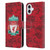 Liverpool Football Club Digital Camouflage Home Red Crest Leather Book Wallet Case Cover For Apple iPhone 16 Plus