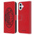 AC Milan Art Red And Black Leather Book Wallet Case Cover For Apple iPhone 16 Plus
