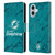 NFL Miami Dolphins Graphics Coloured Marble Leather Book Wallet Case Cover For Apple iPhone 16