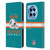 NFL Miami Dolphins Graphics Helmet Typography Leather Book Wallet Case Cover For OnePlus 12R