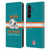 NFL Miami Dolphins Graphics Helmet Typography Leather Book Wallet Case Cover For Samsung Galaxy A35 5G