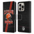 NFL Cleveland Browns Logo Art Football Stripes Leather Book Wallet Case Cover For Apple iPhone 16 Pro