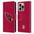 NFL Arizona Cardinals Logo Plain Leather Book Wallet Case Cover For Apple iPhone 16 Pro