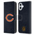 NFL Chicago Bears Logo Football Leather Book Wallet Case Cover For Apple iPhone 16 Plus