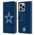 NFL Dallas Cowboys Logo Plain Leather Book Wallet Case Cover For Apple iPhone 16 Pro