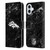 NFL Denver Broncos Artwork Marble Leather Book Wallet Case Cover For Apple iPhone 16 Plus