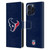 NFL Houston Texans Logo Plain Leather Book Wallet Case Cover For Apple iPhone 16 Pro Max