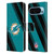 NFL Miami Dolphins Artwork Stripes Leather Book Wallet Case Cover For Google Pixel 9 / Pixel 9 Pro