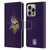 NFL Minnesota Vikings Artwork LED Leather Book Wallet Case Cover For Apple iPhone 16 Pro
