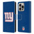 NFL New York Giants Logo Plain Leather Book Wallet Case Cover For Apple iPhone 16 Pro