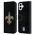 NFL New Orleans Saints Logo Plain Leather Book Wallet Case Cover For Apple iPhone 16 Plus